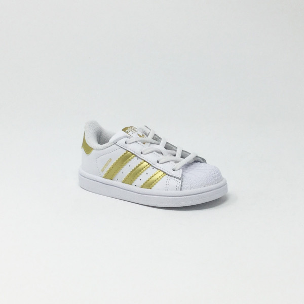 adidas superstar blanc gris et or