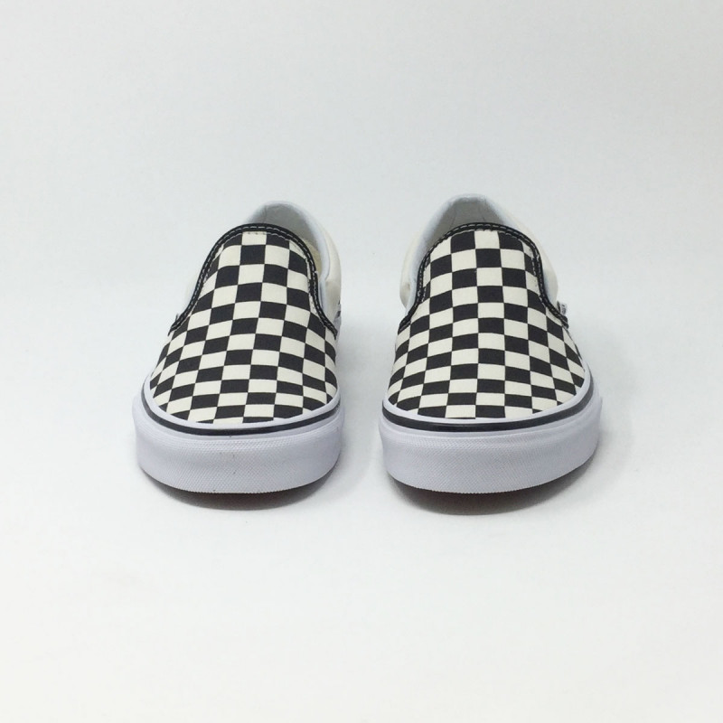 vans slip on damier noir et blanc