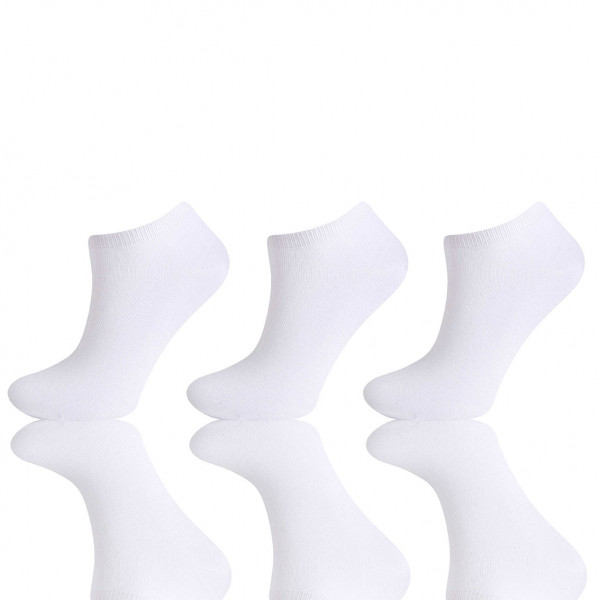 LOT DE 3 CHAUSSETTES TIGE COURT BLANC