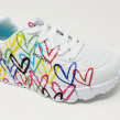 SKECHERS UNO LITE BLANC/MULTI