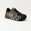 SKECHERS BASKET UNO METALLIC NOIR GOLD