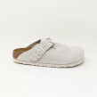 BIRKENSTOCK BOSTON SUEDE NARROW BLANC