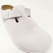 BIRKENSTOCK BOSTON SUEDE NARROW BLANC