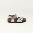 BIRKENSTOCK RIO SANDALE METALLIC SILVER