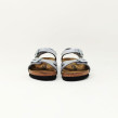 BIRKENSTOCK RIO SANDALE METALLIC SILVER