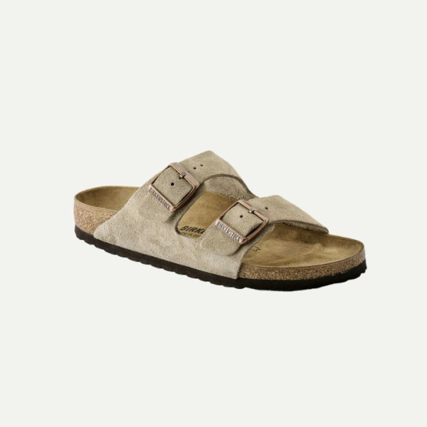 BIRKENSTOCK ARIZONA NARROW SUEDE TAUPE