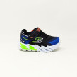 SKECHERS BASKET FLEX-GLOW BOLT NOIR/BLEU