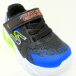 SKECHERS BASKET FLEX-GLOW BOLT NOIR/BLEU