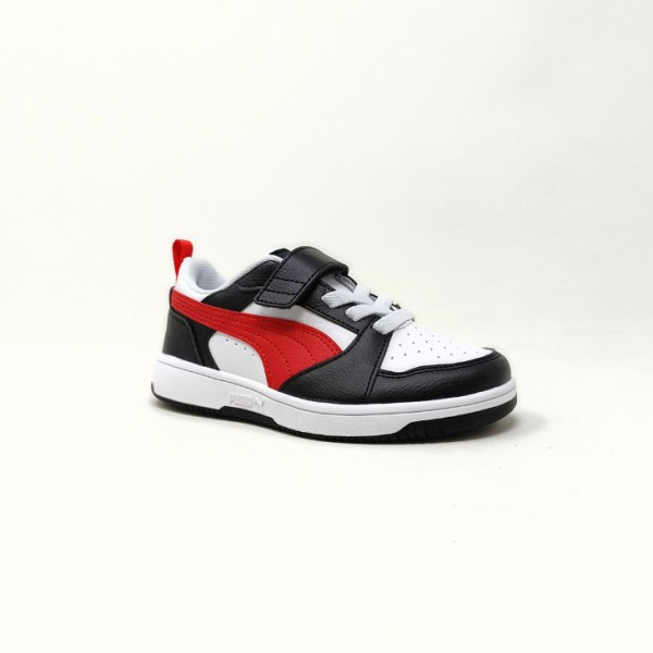 PUMA REBOUND V6 LOW BLANC/ROUGE